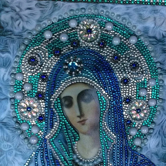 Rhinestone Virgin Mary Picture - Picture 6 of 6